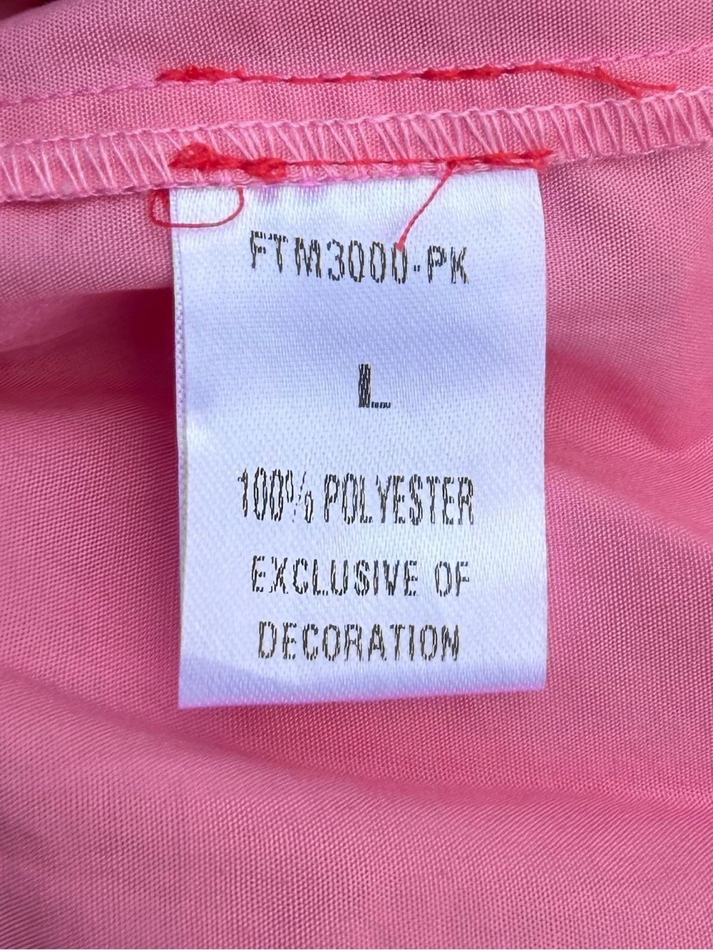 THML Embroidered Blouse Pink Red L Puff Sleeve Boho Chic Lightweight Top - Picture 4 of 8
